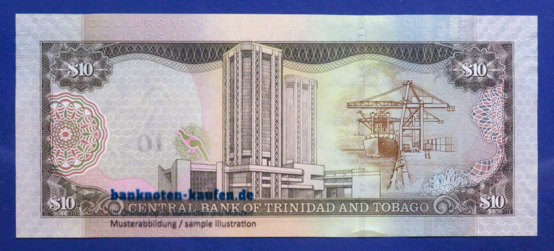 Trinidad and Tobago, 10 Dollars, 2006 (2015), uncirculated (UNC), P-48c