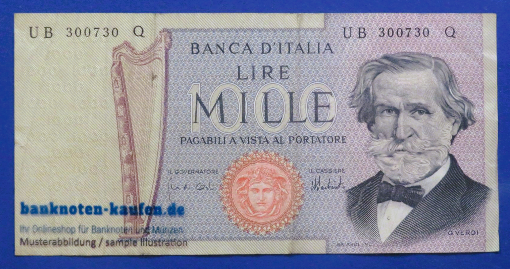 Italy - 1,000 Lire, 1973, circulated (USED / F+), P-101c