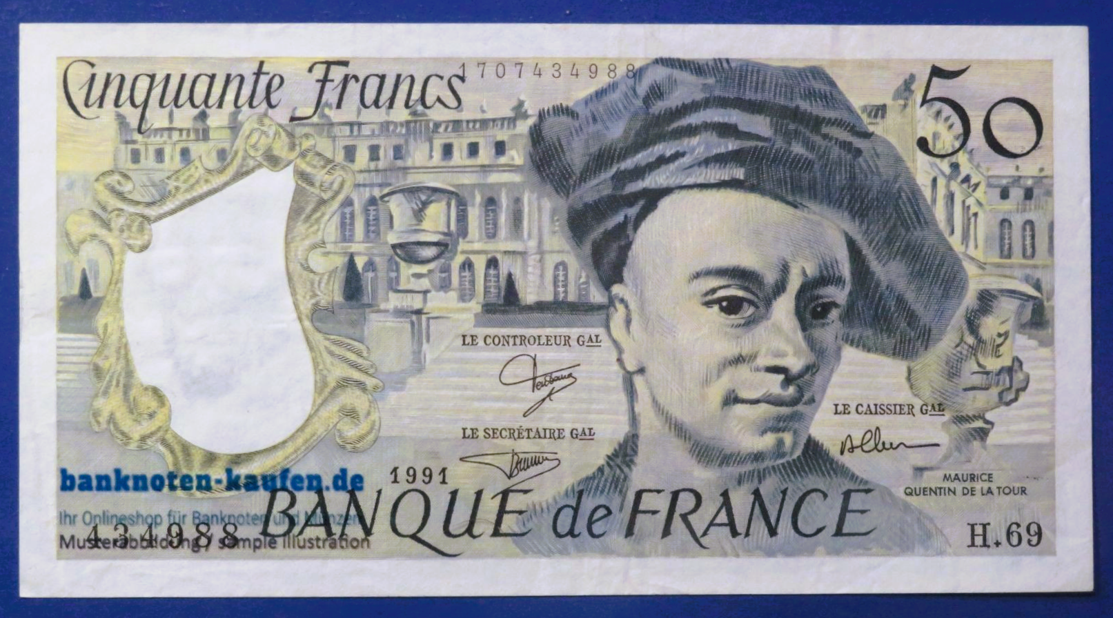 France, 50 Francs, 1991, circulated (USED / VF+), P-152e