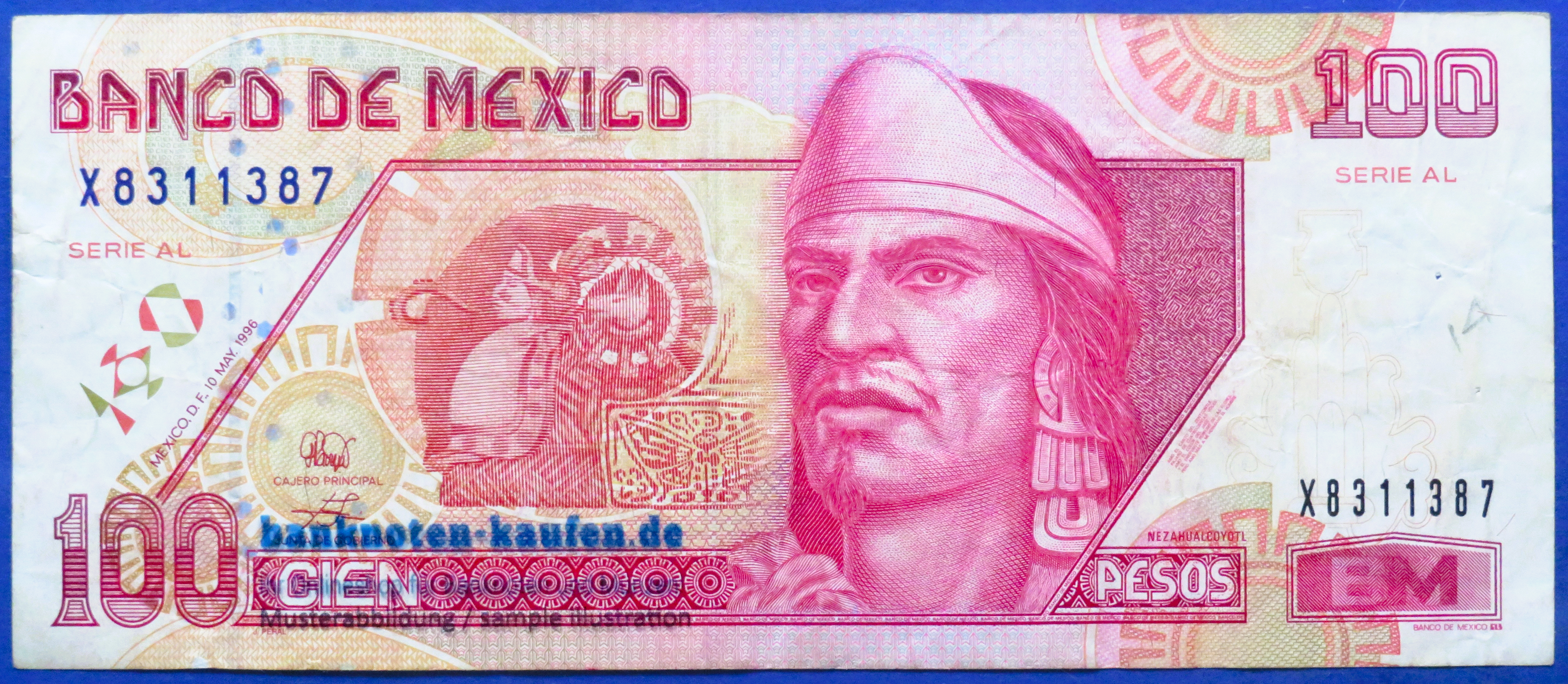 Mexiko, 100 Pesos, 1996, gebraucht (USED / F+), P-108b