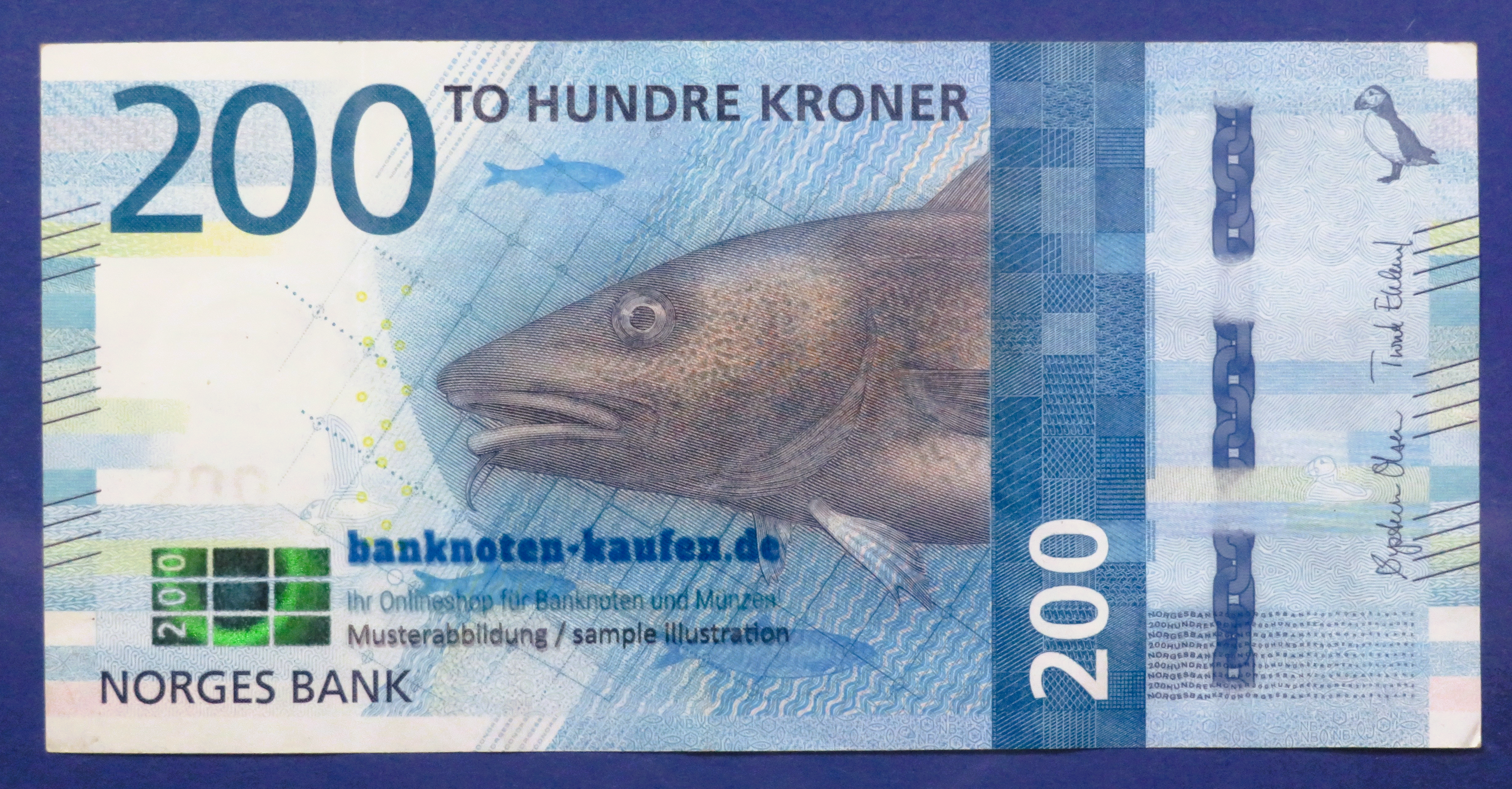 Norway, 200 Kroner, 2016, circulated (USED / VF), P-55
