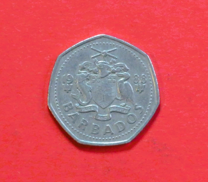 Barbados: 1 Dollar, ab 1988, gebraucht (USED / ss), 6,3g