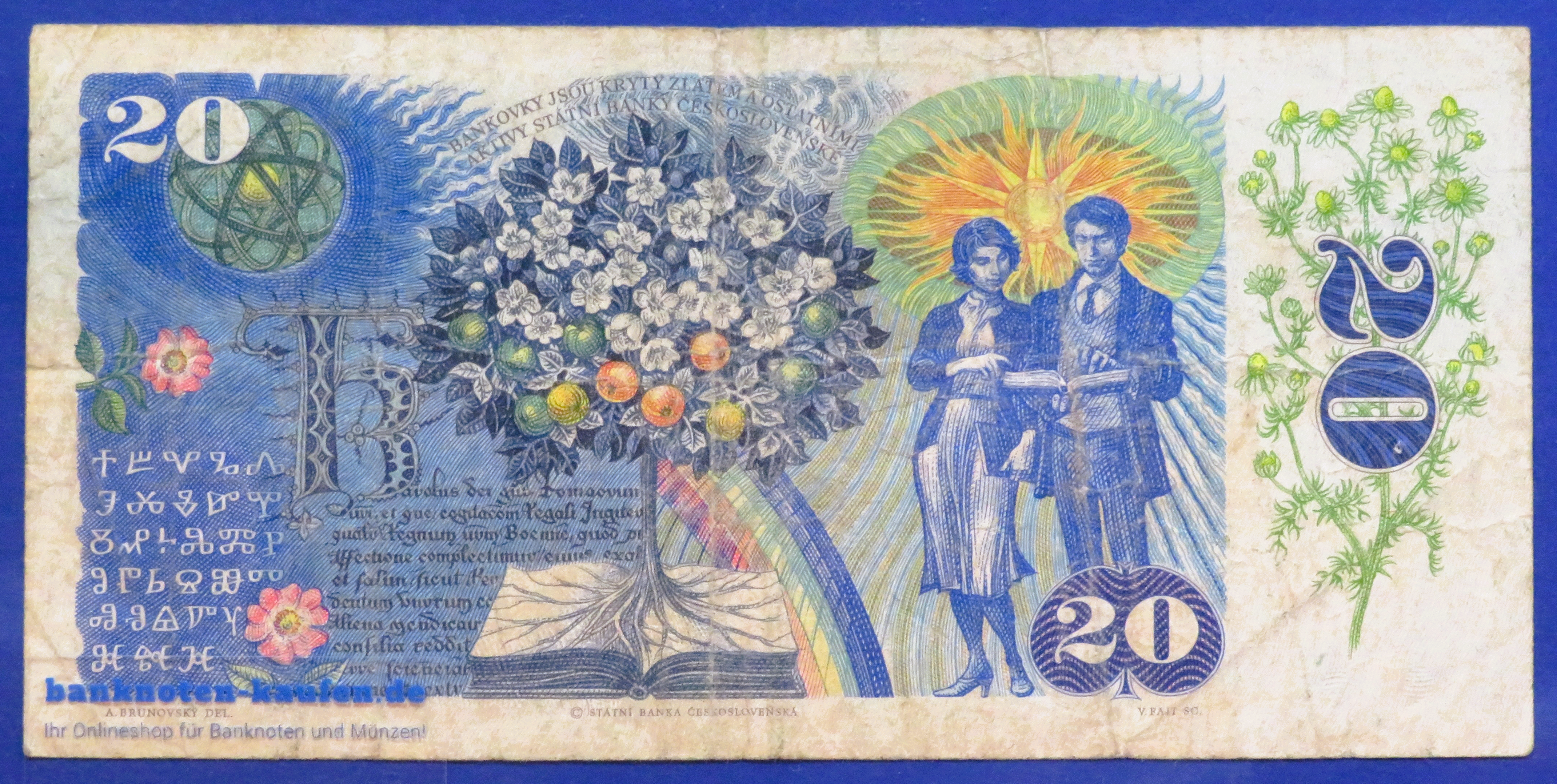 Slovakia, 20 Korun, 1988/1993ND, circulated (USED / F), P-15