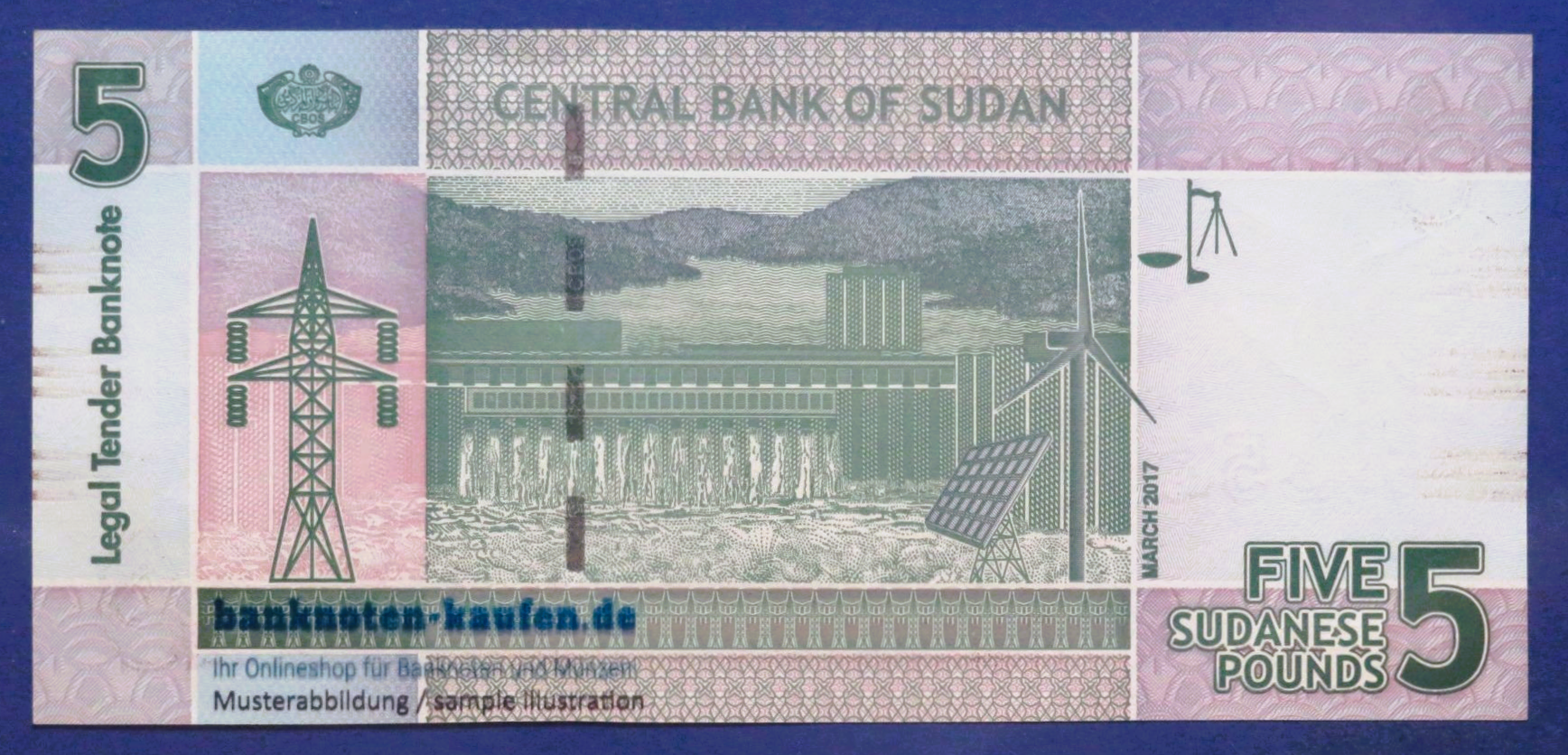 Sudan, 5 Pounds, 2017, uncirculated (UNC), P-72d