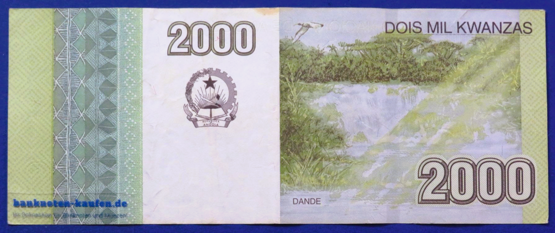 Angola - 2,000 Kwanzas, 2012, circulated (USED / VF), P-157