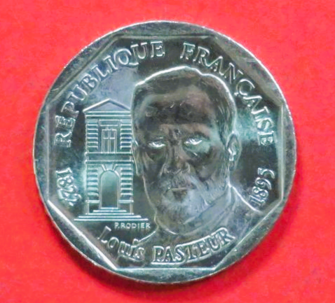 Frankreich:  2 Francs, 1995, gebraucht (used / ss+), Gedenkausgabe, # 384