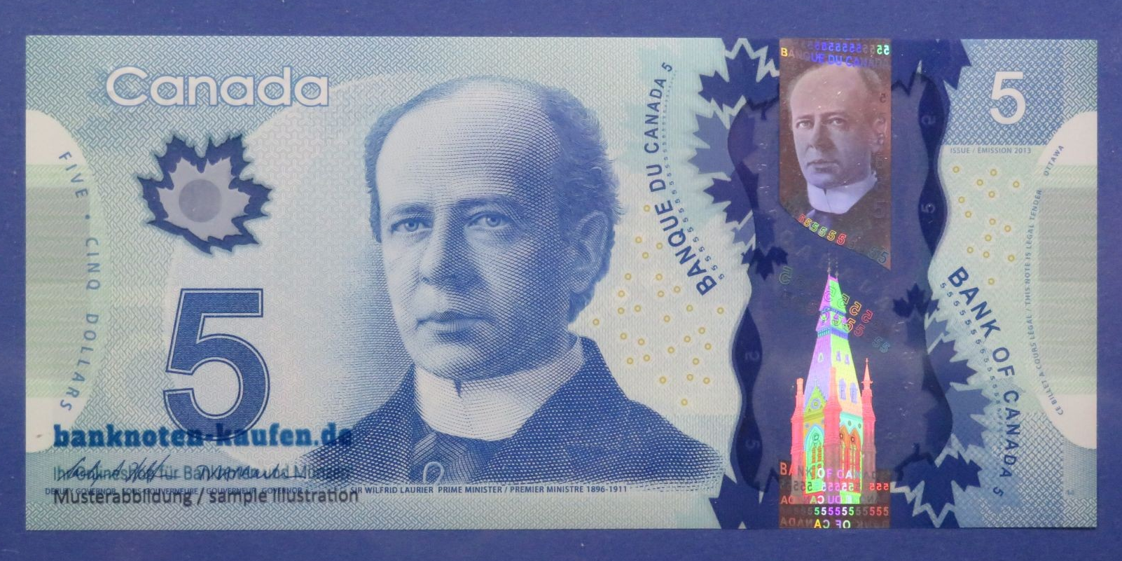 Canada, 5 Dollars, 2013, uncirculated (UNC), Polymer, P-106