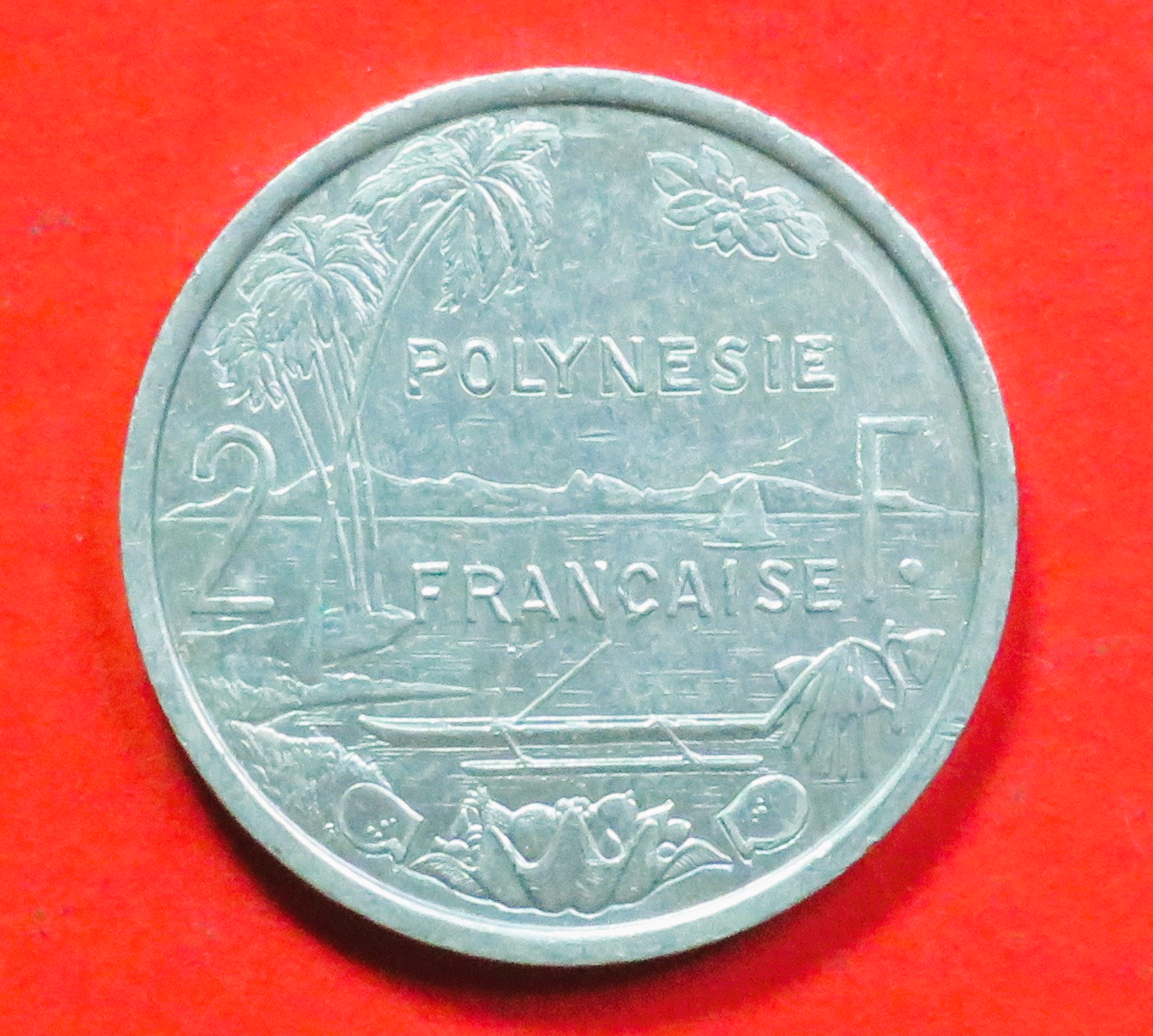 französisch Polynesien: 2 Francs, 1973+, gebraucht (used / ss), # 13