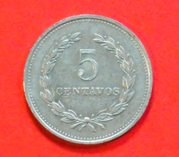 El Salvador: 5 Centavos, 1975, gebraucht (used / ss), # 36