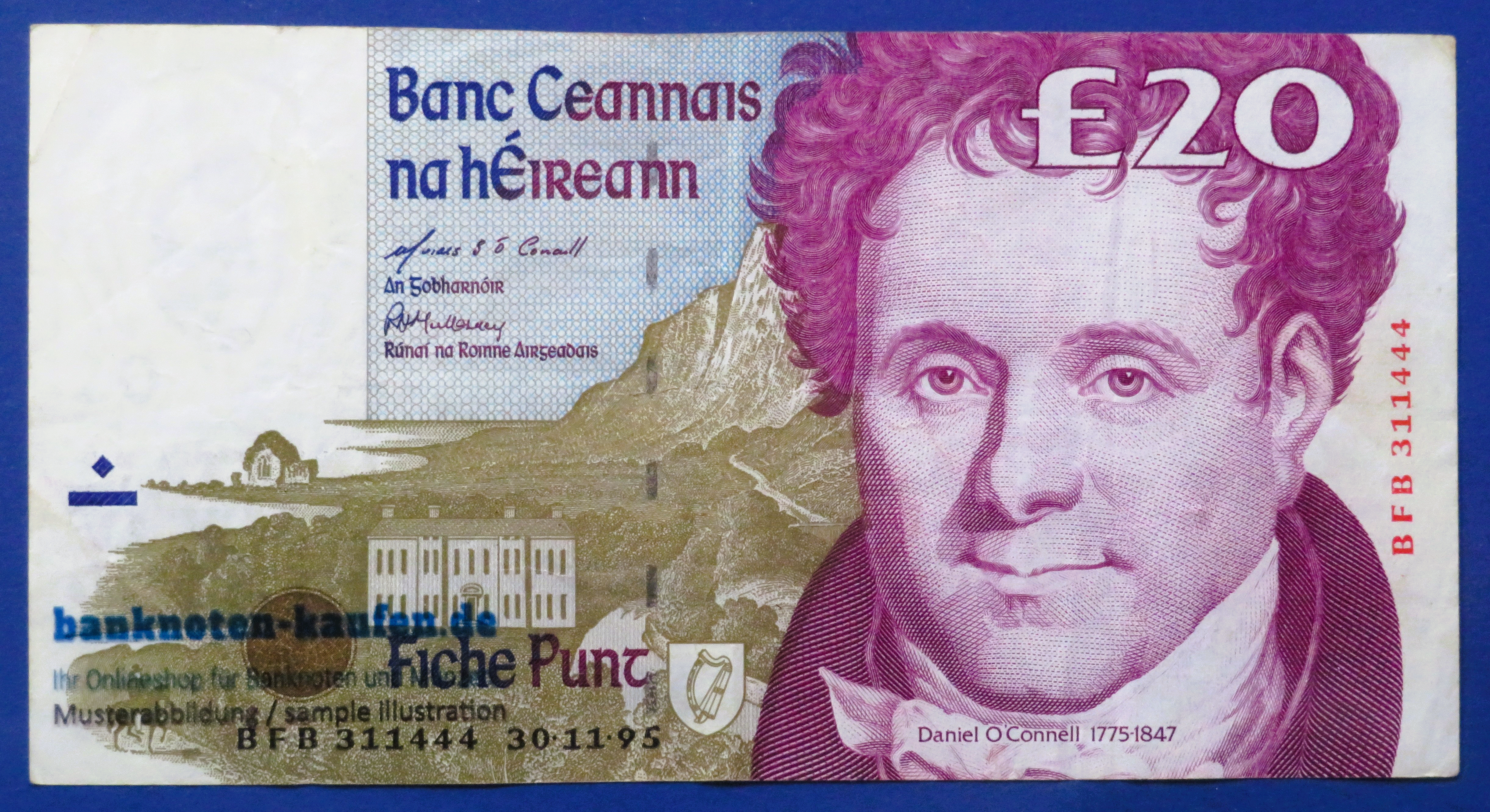 Ireland, 20 Pounds, 1995, circulated (USED / VF), P-77