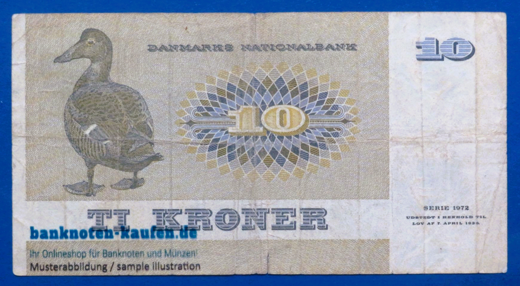 Dänemark, 10 Kroner, 1972, gebraucht (USED / F), P-48a