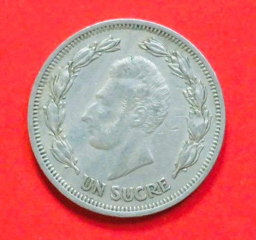 Ecuador: 1 Sucre, 1959, gebraucht (used / ss), # 76
