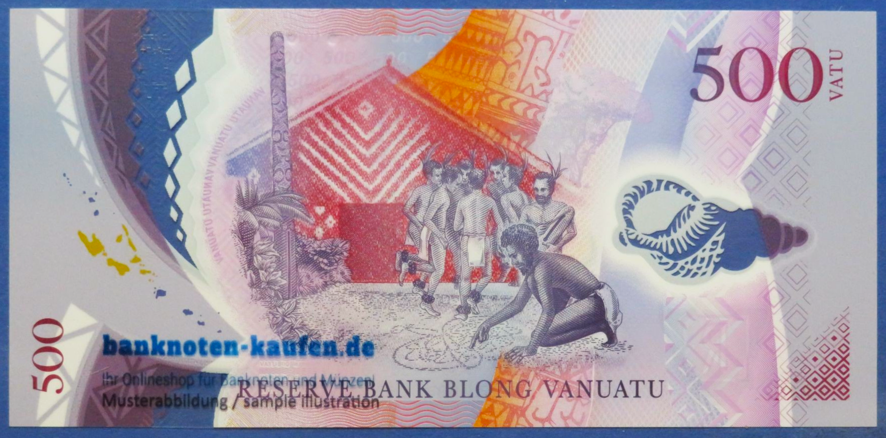 Vanuatu, 500 Vatu, 2017ND, kassenfrisch (UNC), Polymer, Gedenkausgabe, P-20