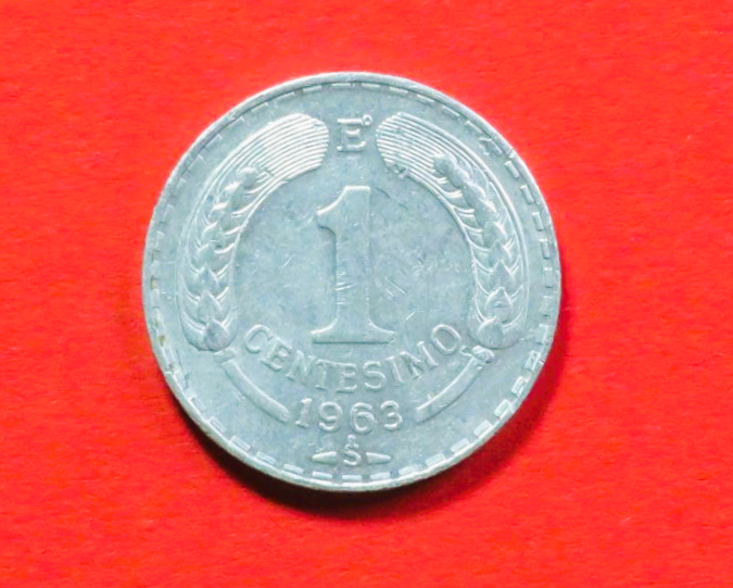 Chile: 1 Centesimo, 1960-1963, gebraucht (used / ss), # 30