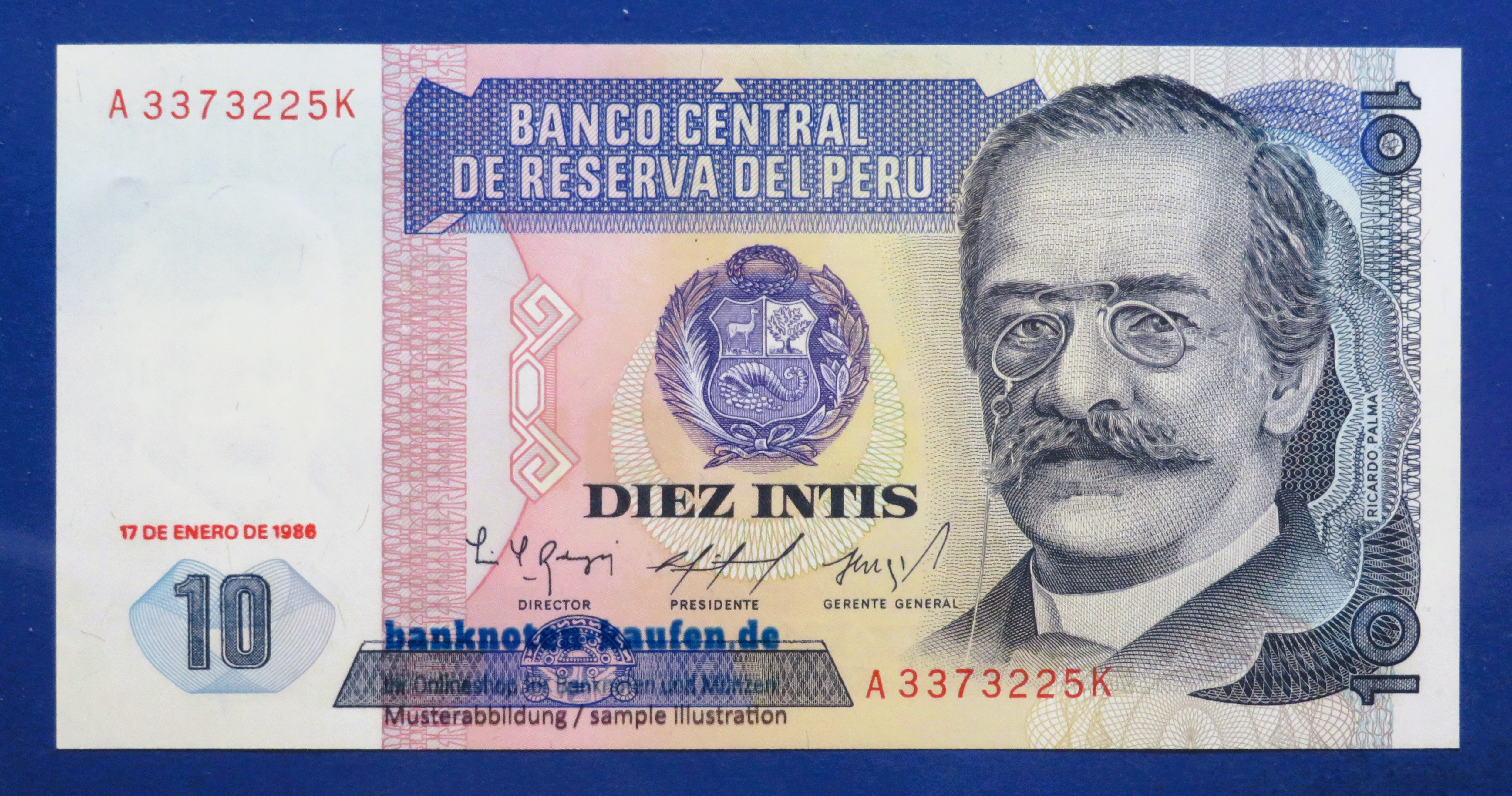 Peru, 10 Intis, 1986, uncirculated (UNC), P-128