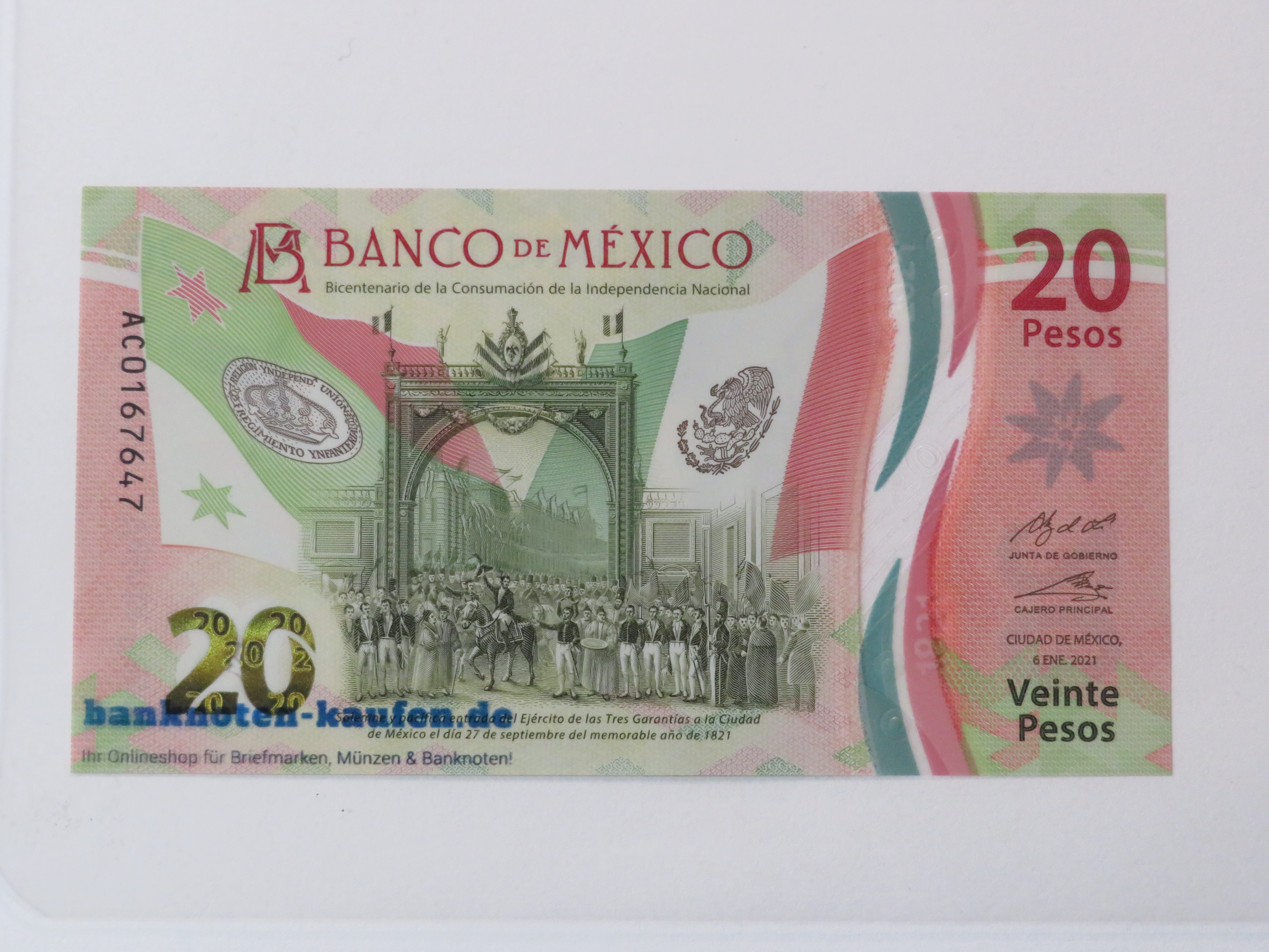 Mexico - 20 Pesos - UNC