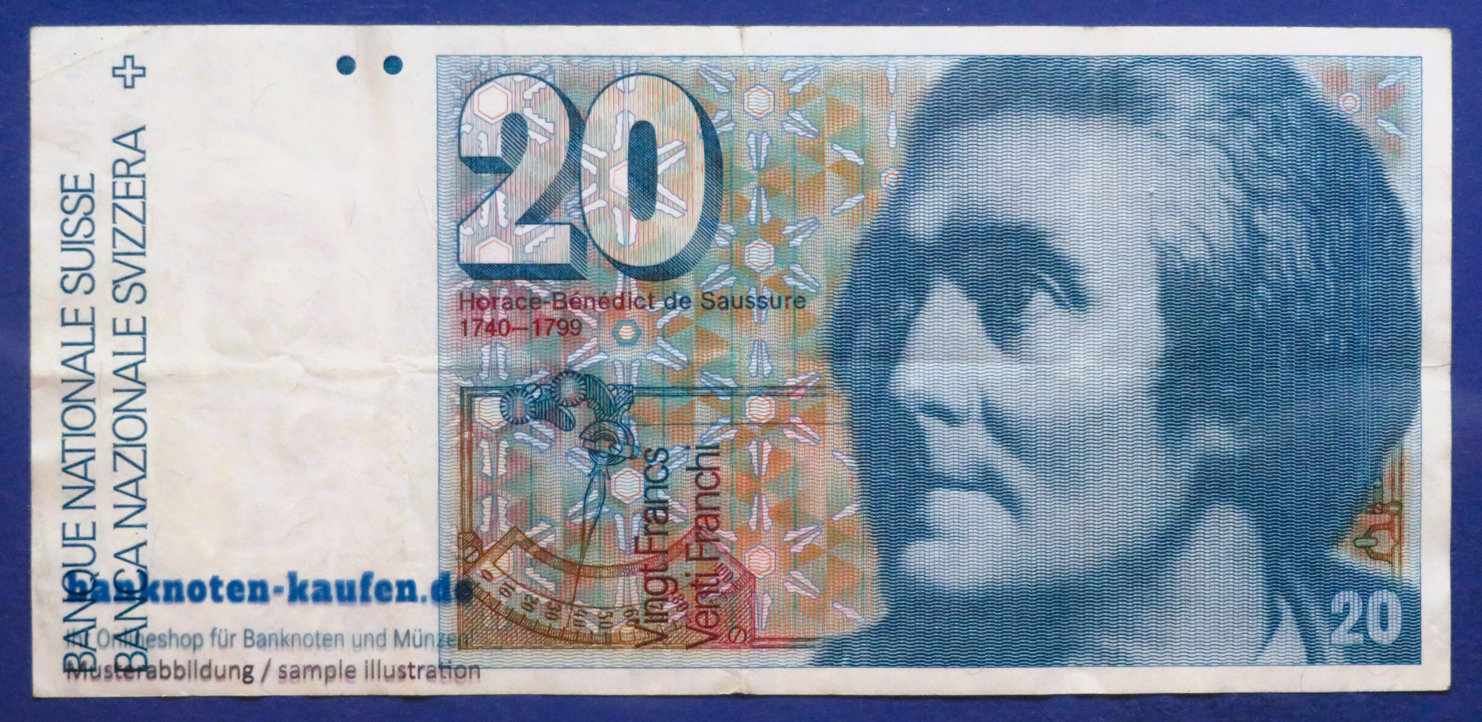 Switzerland, 20 Franken, 1980, circulated (USED / VF), P-55b