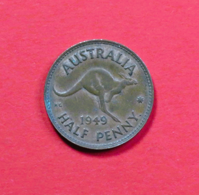 Australia, 1/2 Penny, 1949-1952, circulated (USED / vf), George VI.