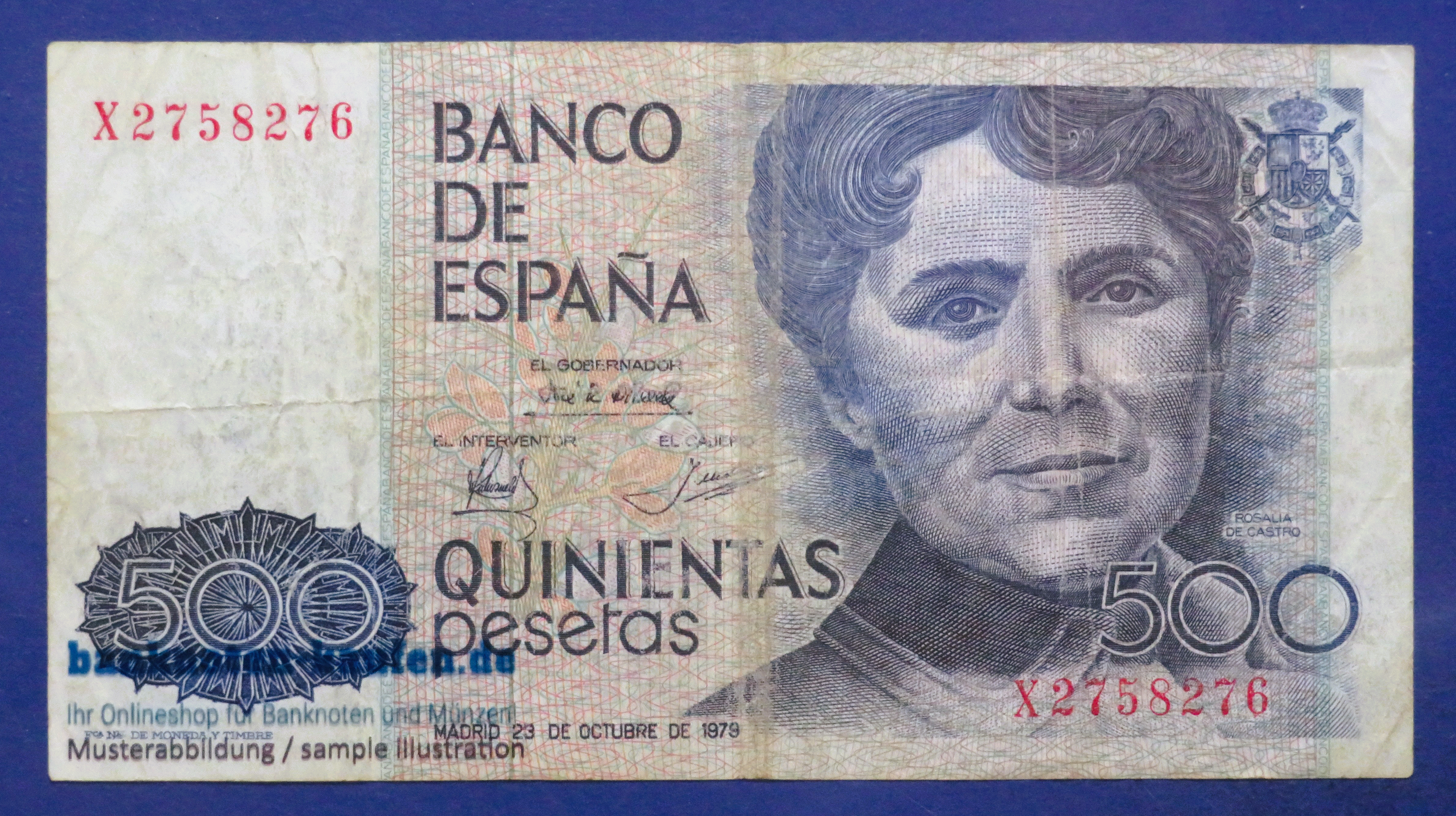 Spain, 500 Pesetas, 1979, circulated (USED / F), P-157