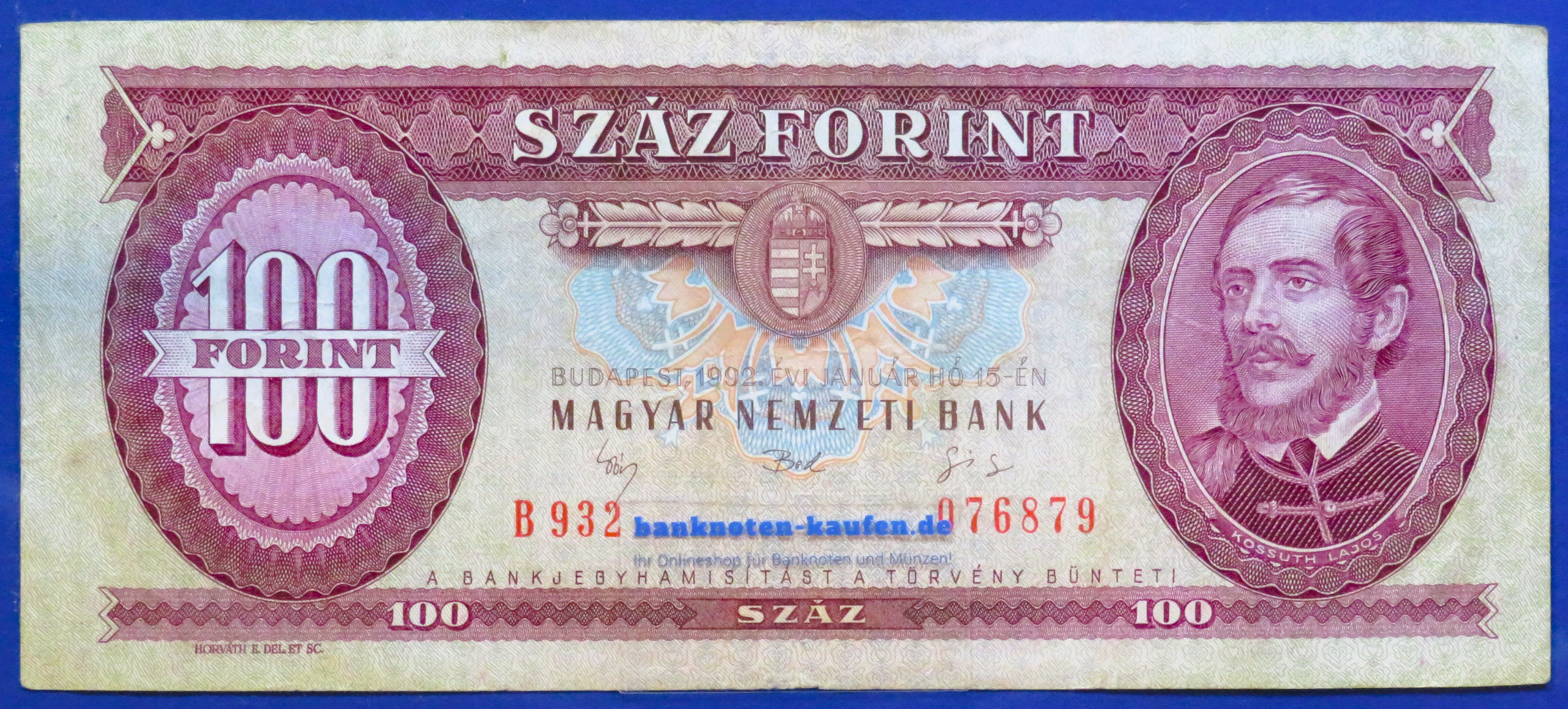 Ungarn, 100 Forint, 1992, gebraucht (USED / VF), P-174a