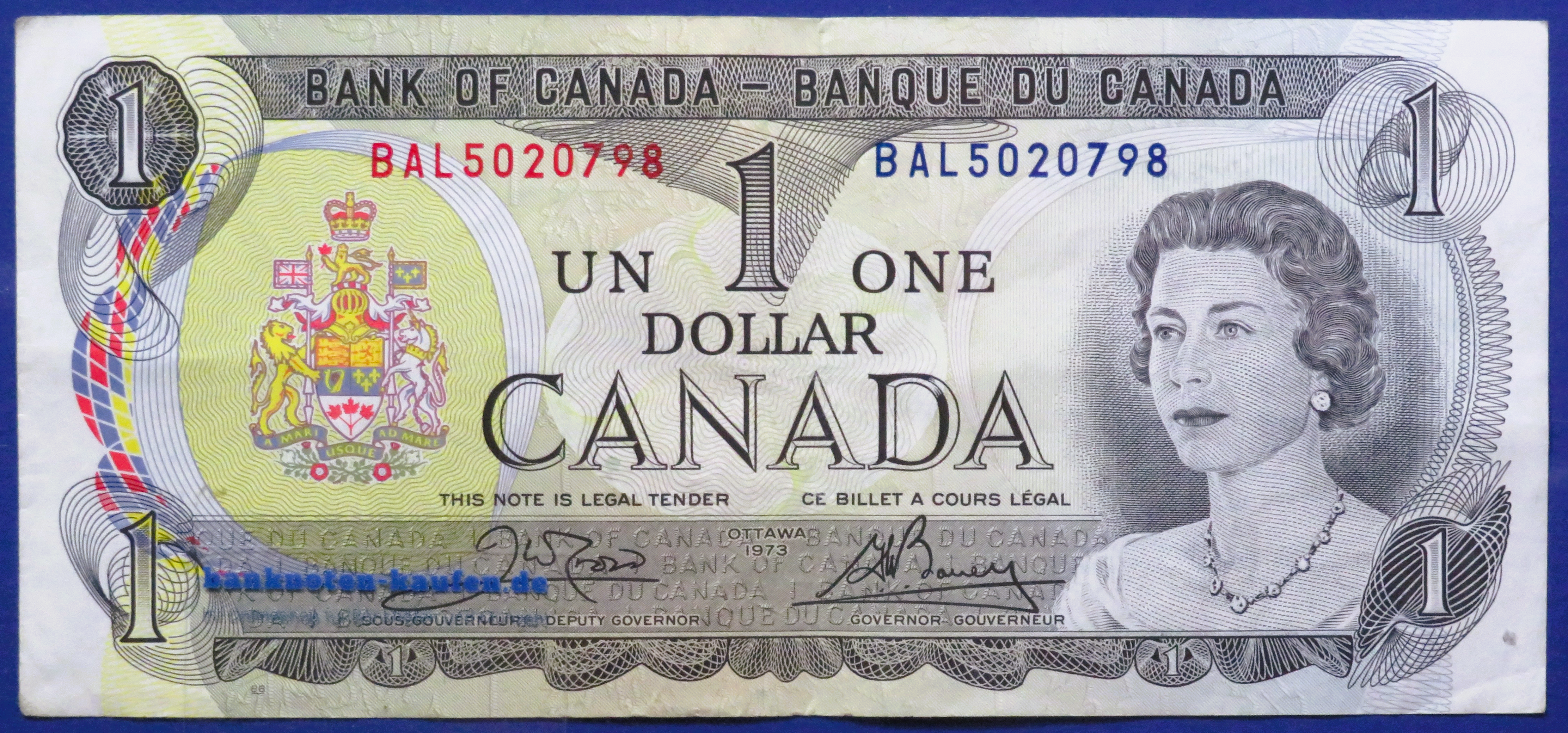 Canada, 1 Dollar, 1973, circulated (USED / VF+), P-85a