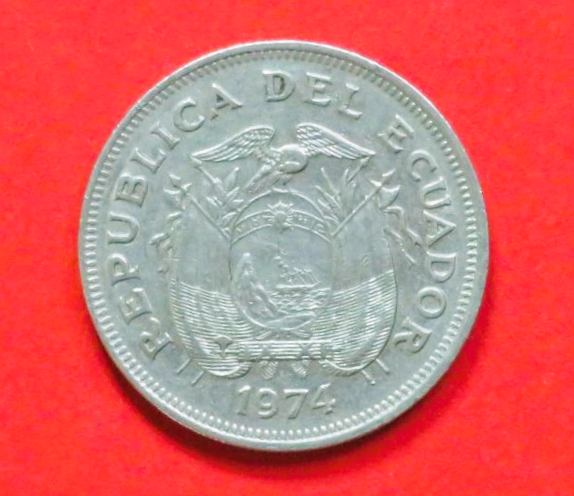 Ecuador: 1 Sucre, 1974-1977, gebraucht (used / ss), # 76a