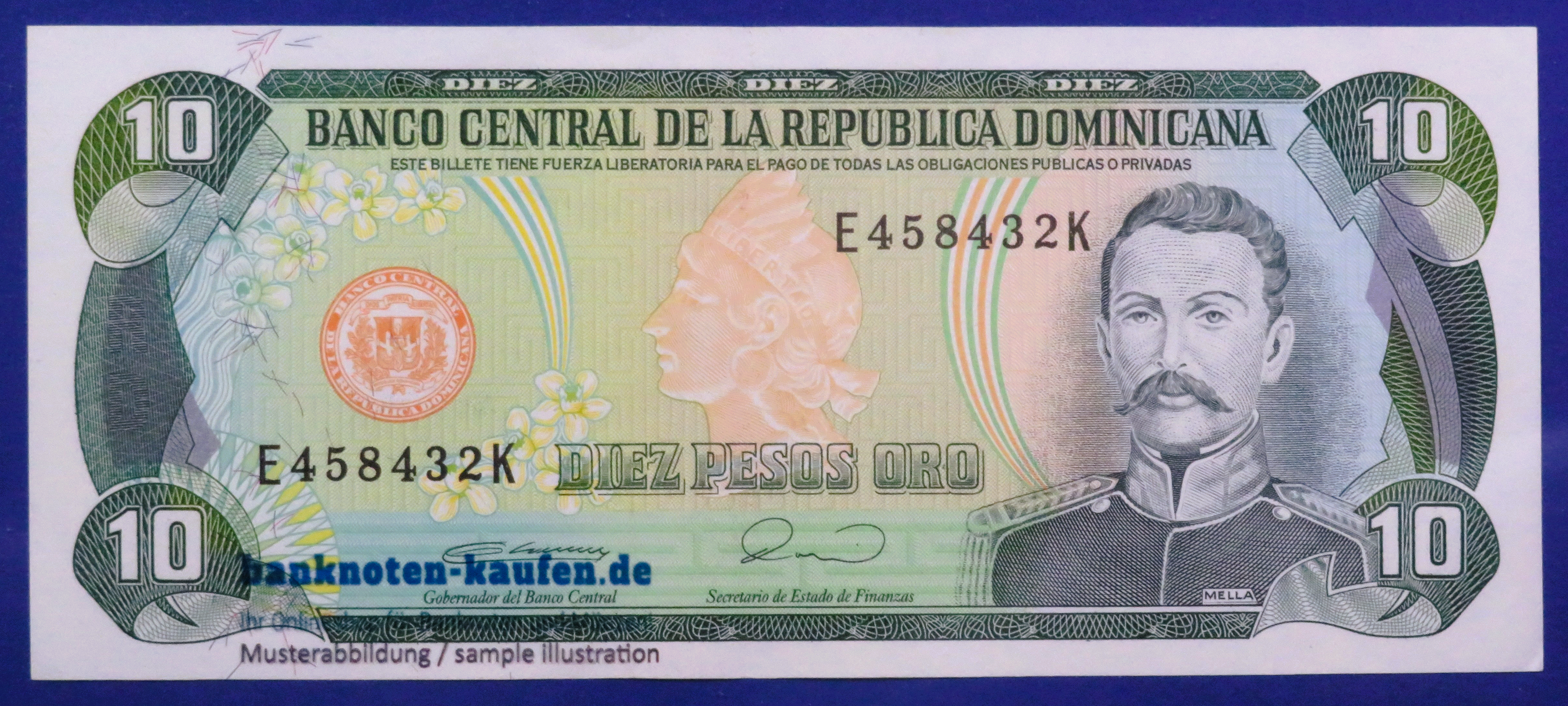 Dominican Republic, 10 Pesos oro, 1990, circulated (USED / XF), P-132