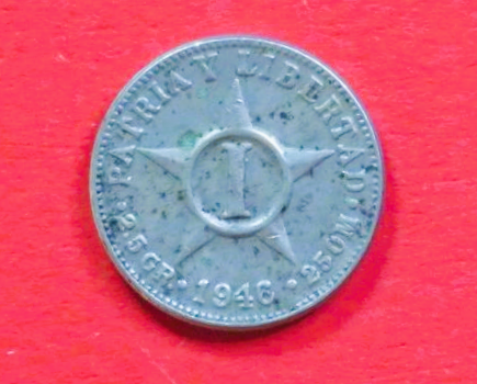 Karibik:  1 Centavo, 1946, gebraucht (used / ss), # 3b